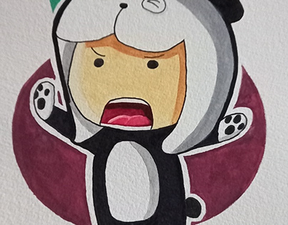 Chibi/Kawai Panda Watercolor