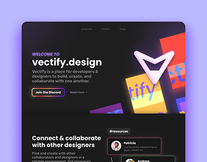 vectify landing page