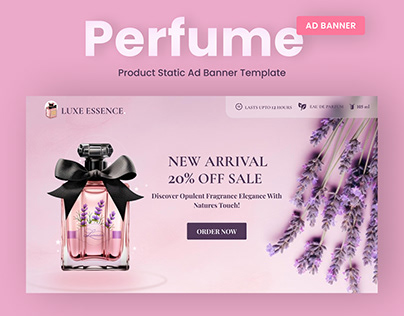 Perfume product static ad banner