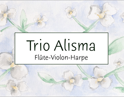 visit card for a trio of classical music