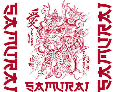 Samurai T-shirt design