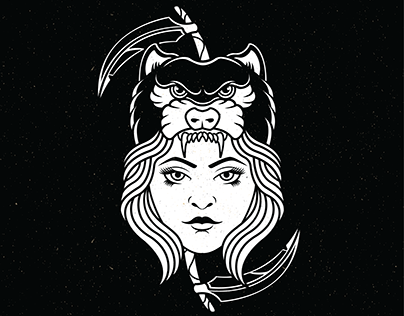 Illustration Design - Wolf Headdress
