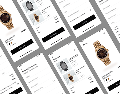 Product and Checkout Screens for Anco.