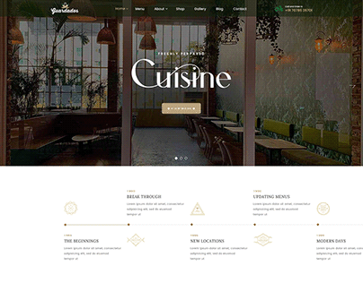 Restaurant Website Landing Page By Lathiya Solutions