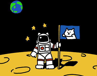 Space Cat 【Hayasumi / illustration】