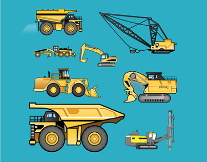 Mining Equipment Icons