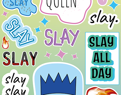 Project thumbnail - "SLAY" STICKERS