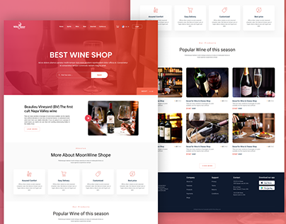 New Wine Shop Landing Page