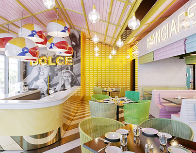 Colourful Dolce Cafe Design