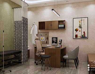 Doctor room interior design and visualization