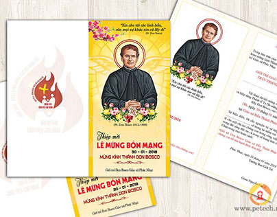 Thiệp mời mừng Bổn Mạng Thánh Don Bosco