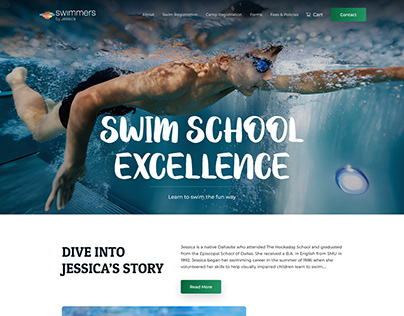 Kids Swimming Class Website Re-Design