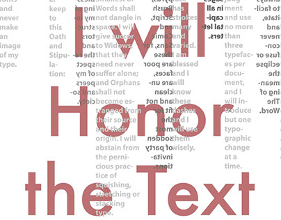 Poster Design: Typographic Oath
