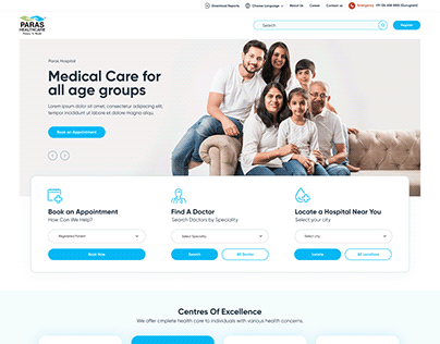 Paras Hospital Website Design