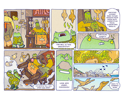 A peek of Grog the Frog upcoming comic-book 🤠🐸🖤💥