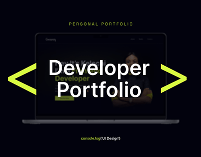 Developer Portfolio Website Design UX/UI