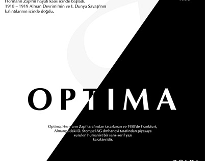 Hermann Zapf - Optima (typography poster design work)