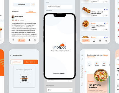 Jhotpot Recipe App Design