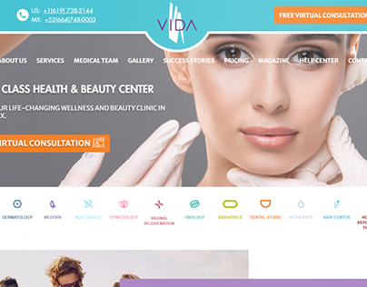 Vida Wellness and Beauty website redesign