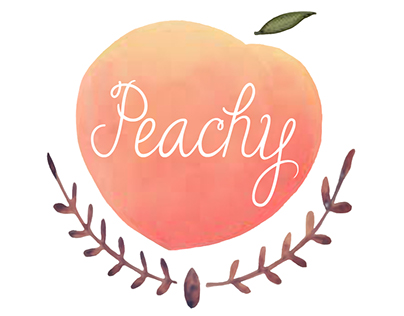 Just Peachy Studio logo design - by Tina Schofield