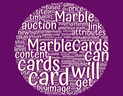 Marble cards word pictures