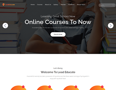 Online courses website design