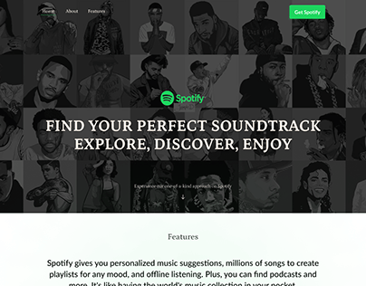 Harmonize: A Spotify Landing Page Redesign