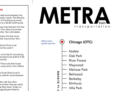 Metra train schedule design