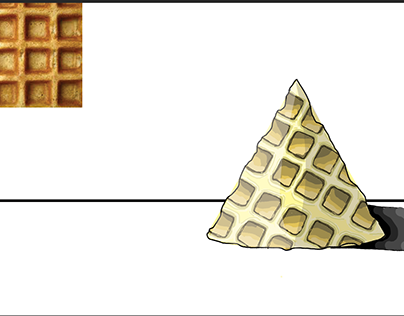 photoshop render of waffle cone texture