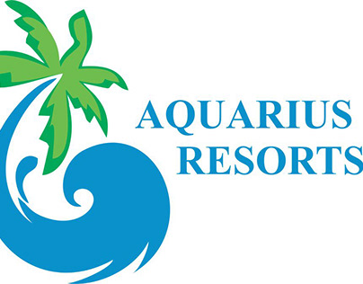 Aquarius Resorts logo design and sinages