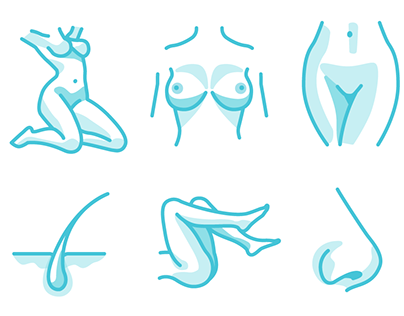 Icons for cosmetic surgery cite