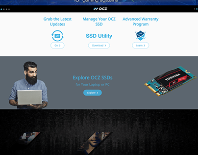 Project thumbnail - OCZ SSD Brand Website
