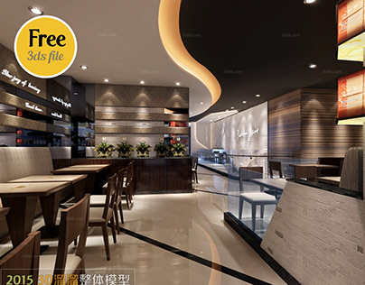 Restaurant, teahouse, cafe 3d model free download 08