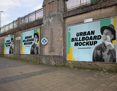 Realistic Urban Billboard Mockup + Download