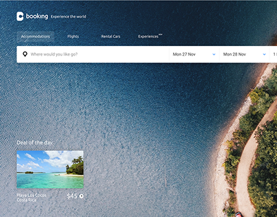 Booking.com Homepage - Concept