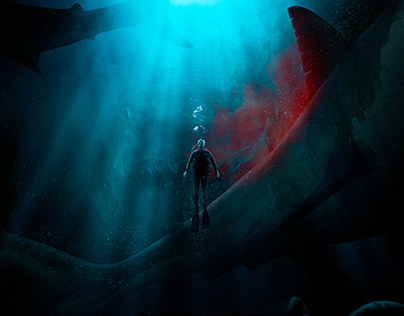 The Meg 2: The Trench - Fan art poster