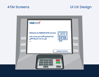 FABMISR Bank ATM Screens UI/UX Design