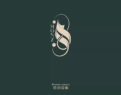 Arabic Logo Design for MONZ ART DESIGNS