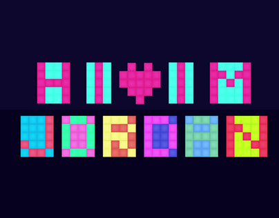 Simple Tetris-Inspired Motion Graphic Animation