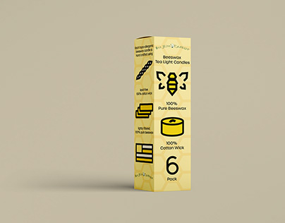 Bee hive Candles 6-pack box redesign