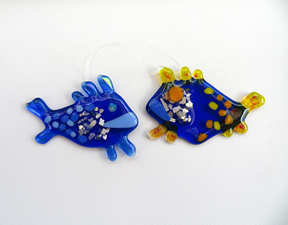 Fish-shaped suncatchers