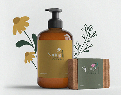 Identity for cosmetic brand "Spring vibes"