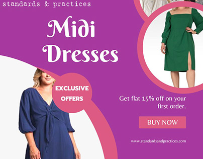 Buy Latest Midi Dresses for Women