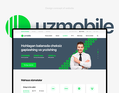 UX/UI concept for telecommunication company uzmobile
