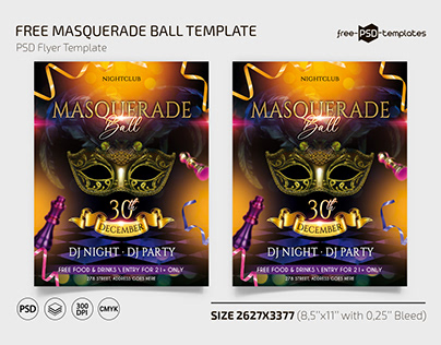 Free Masquerade Ball Template