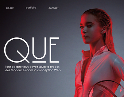 QUE (creative of the photographer's website(