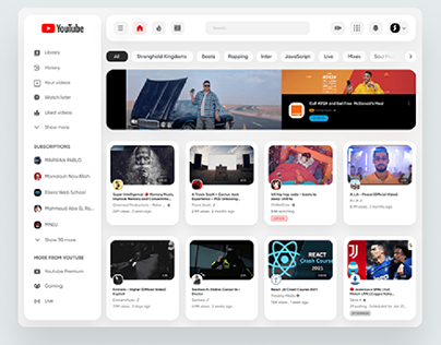 Redesign For Youtube UI