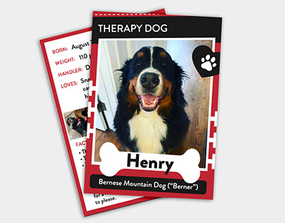 Therapy Dog Trading Card - Henry