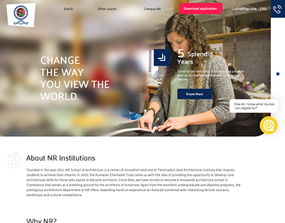 NR School of Architecture - Website Design