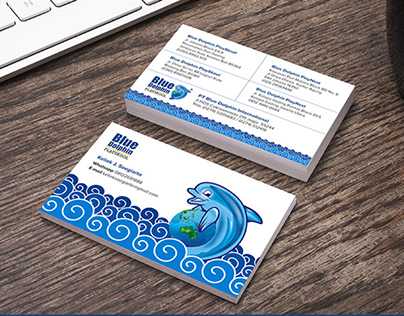 Blue Dolphin School Business Card Design